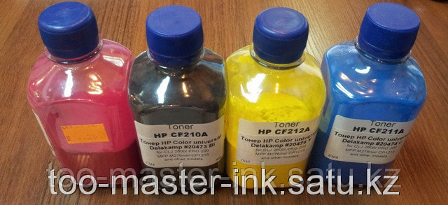 Тонер HP color 80g universal Yellow  Delakamp #20473 for CLJ 2600/ PRO 200 MFP M276nw/ CP1215  and other