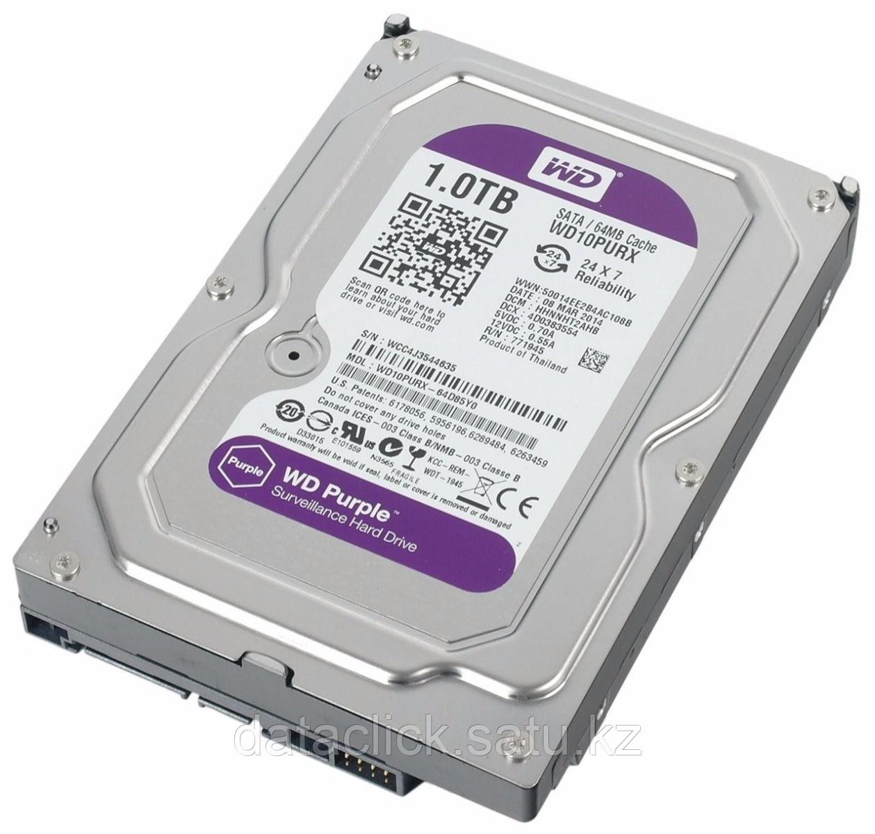 Жесткий диск Western Digital (WD10PURZ) (1Tb, 64Mb, Purple) - фото 1 - id-p48870890