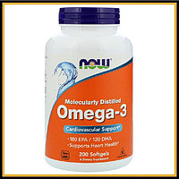 NOW Omega-3 1000 мг 200 капсул