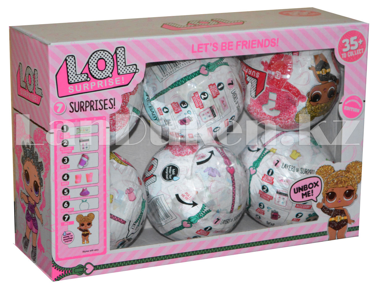 Кукла-сюрприз в шарике LOL Surprise! Упаковка 6 штук (юбилейный выпуск) - фото 1 - id-p48900083