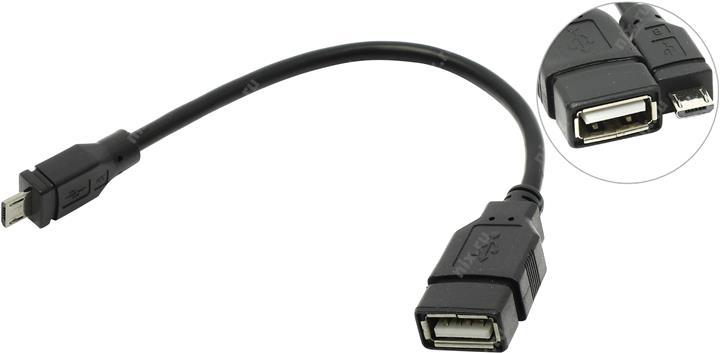Адаптер USB мама OTG (On-The-Go) на micro USB 0.1 метра