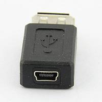 Переходник USB AF (мама) - mini USB 5F (мама)