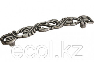 Мебельная ручка, замак, размер посадки 128 мм, цвет старое серебро с блеском