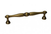 Мебельная ручка, замак, размер посадки 128 мм, цвет бронза античная "Флоренция"