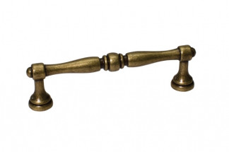 Мебельная ручка, замак, размер посадки 96 мм, цвет бронза античная "Флоренция"