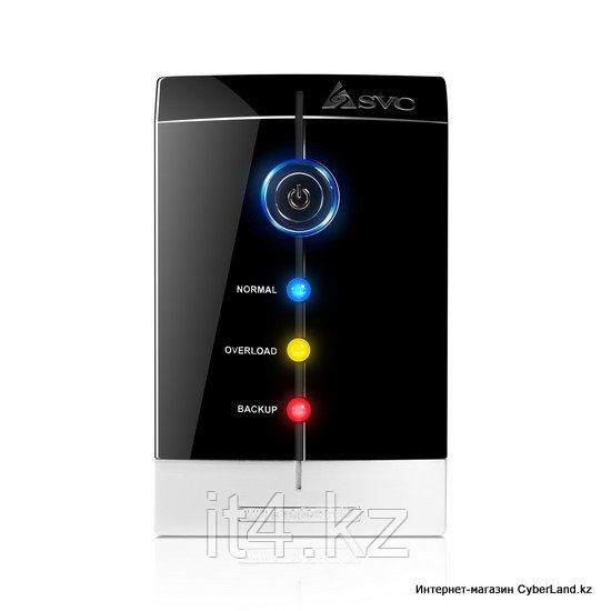 UPS, SVC, V-500-F, AVR стабилизатор:165-270VAC, бат.:12V/4.5Ah*1шт., 3 вых.