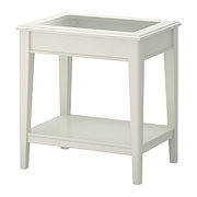 Стол придиванный ЛИАТОРП белый стекло ИКЕА, IKEA 