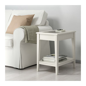 Стол придиванный ЛИАТОРП белый стекло ИКЕА, IKEA , фото 2