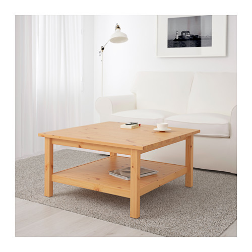 Журнальный стол ХЕМНЭС 90х90 светло-коричневый ИКЕА, IKEA - фото 1 - id-p48992008