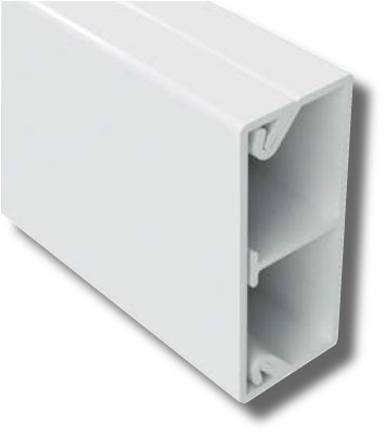 DKC TMC 40/2x17 Миниканал с перегородкой белый (розница 8 м в пакете, 10 пакетов в коробке)