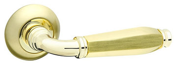 Ручка дверная раздельная Enigma RM SG/GP-4 матовое золото/золото