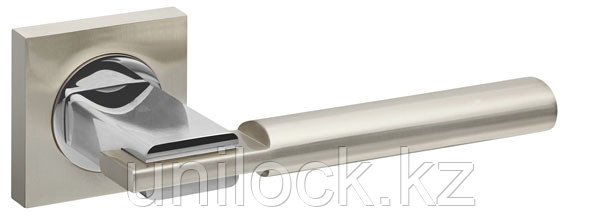 Ручка дверная раздельная Jazz KM SN/CP-3 матовый никель/хром, фото 2