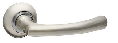 Ручка дверная раздельная Gamma RM SN/CP-3 матовый никель/хром
