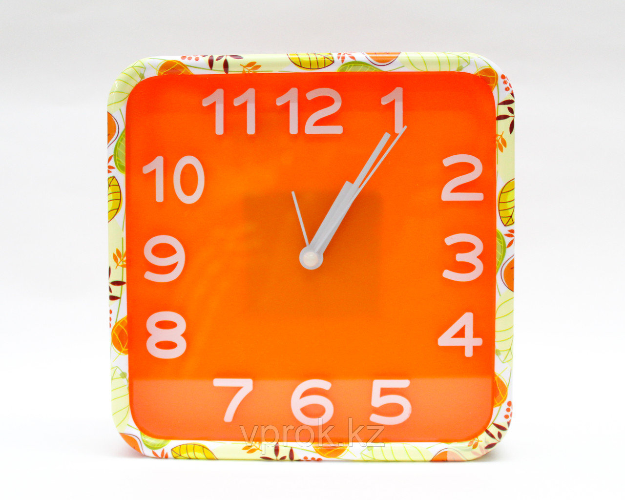 Часы-будильник квадратные, оранжевые, 15 см - фото 1 - id-p49023197
