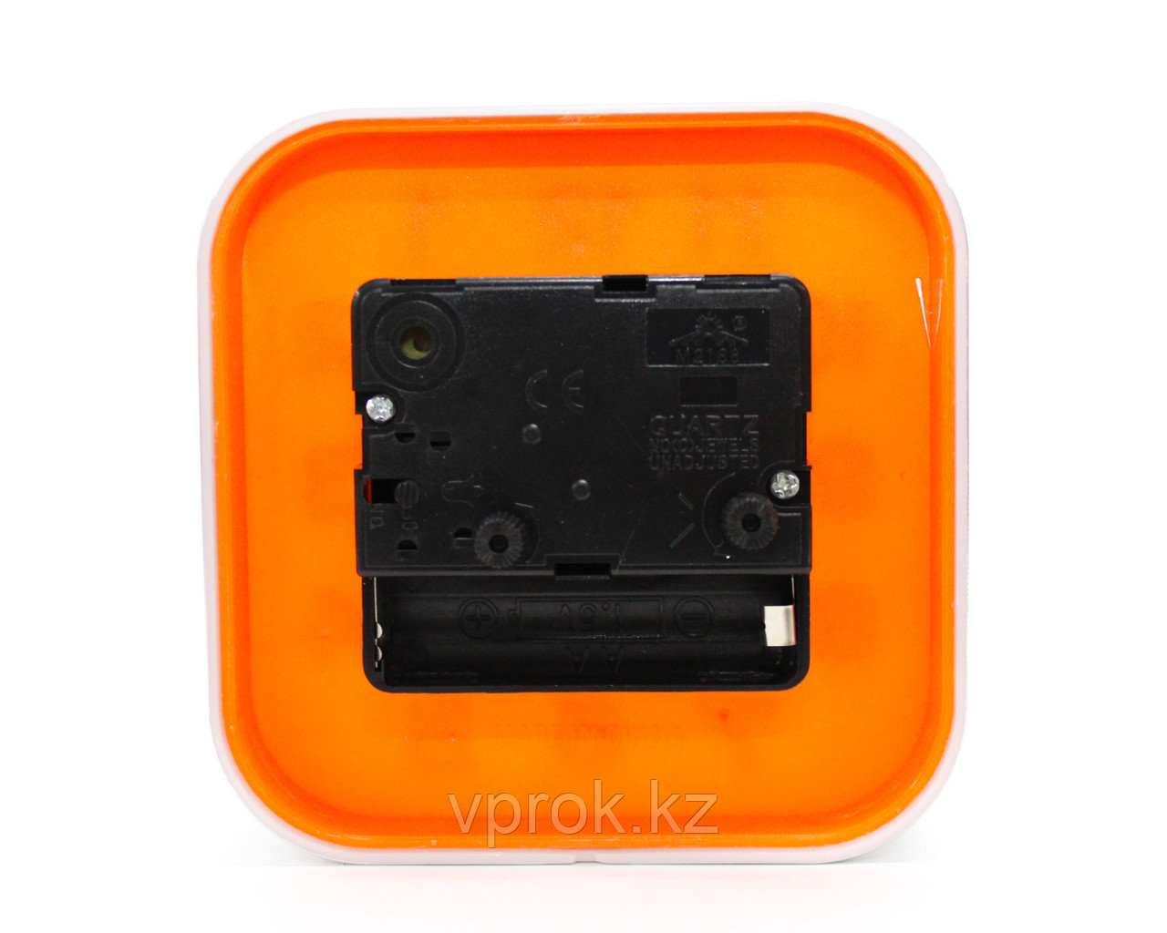 Часы-будильник квадратные, оранжевые, 10 см - фото 2 - id-p49023212