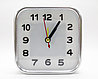Часы-будильник квадратные, белые, 10 см