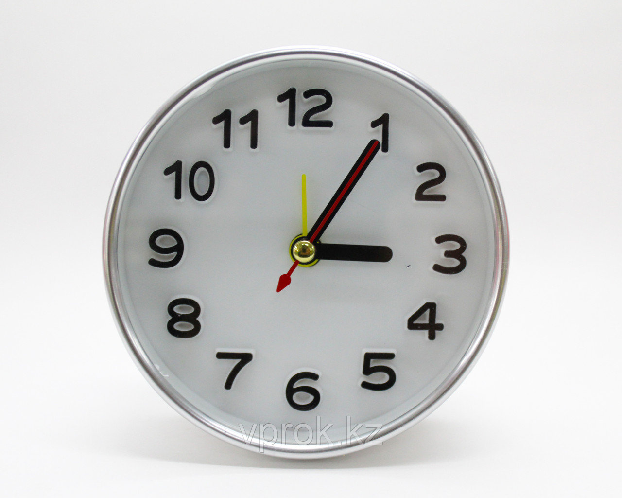 Часы-будильник круглые, белые, 10 см - фото 1 - id-p49023223