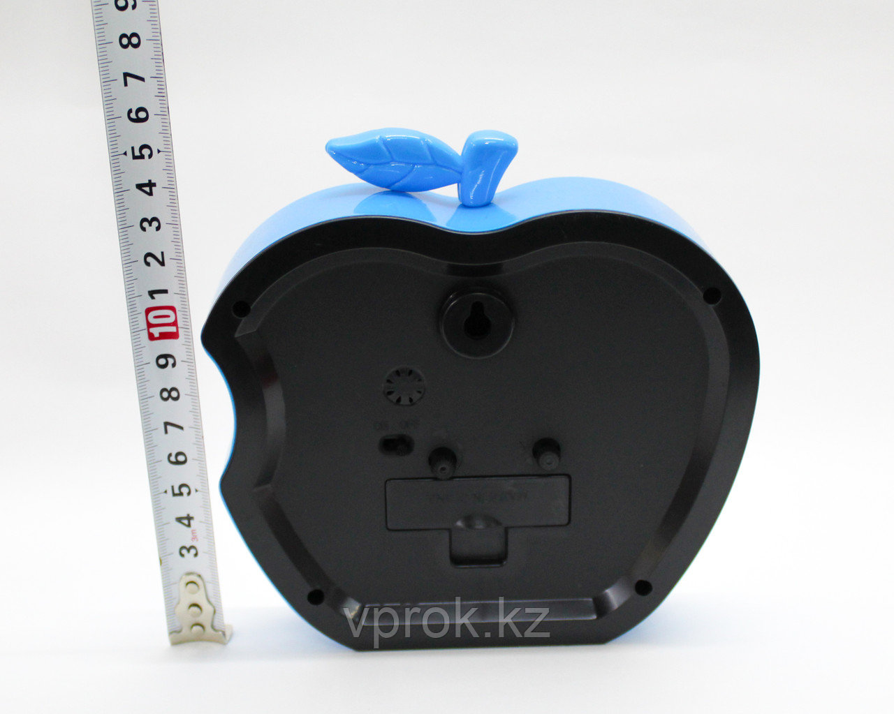 Часы-будильник яблоко, голубые, 15 см - фото 3 - id-p49023241