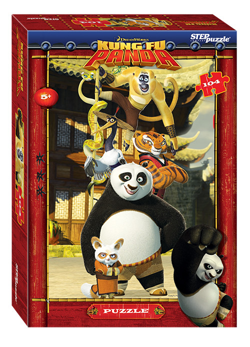 Пазл 104 элемента. Kung-Fu Panda, Кунгфу Панда, Степпазл