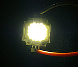 Фито светодиод матрица BridgeLux 10W полного спектра 380 - 840 нм с белым светом свечения, фото 3