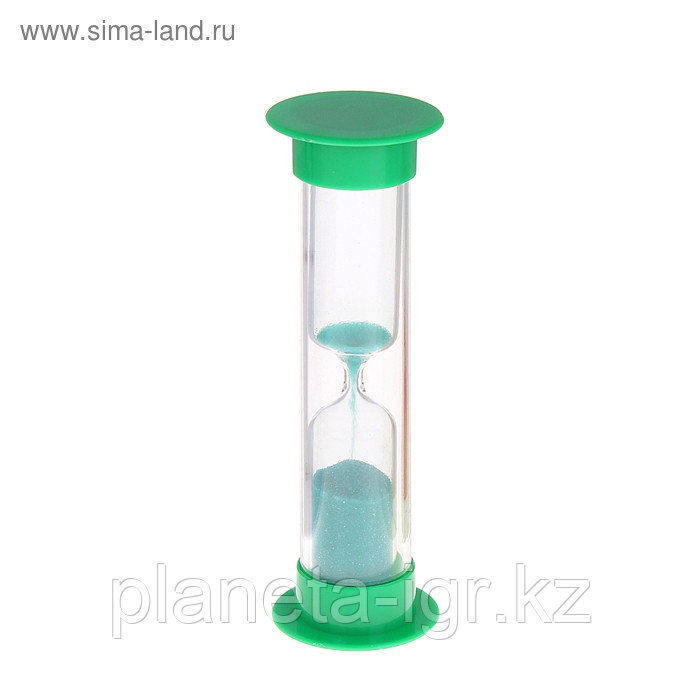 Часы песочные. Серия Пластик. Зеленые, красные, синие, фиолетовые 1 мин, 9см Сима Лэнд