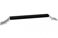 Ручка-скоба 128 мм, отделка хром глянец + чёрный матовый