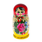 Матрешка Розочка красный платок 6 кукольная 12 см, фото 2
