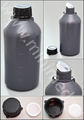 Бутылка 1000 мл, п/эт, цв. серый, Aptaca - фото 1 - id-p49035483