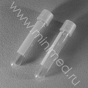 Пробирка цилиндрическая стерильная с пробкой, Aptaca 5 мл, 12х75 мм, с 2-х позиц. пробкой, стерильная, с делениями, п/с
