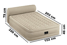 Двуспальная надувная кровать со спинкой и встроенным насосом, Intex 64460, фото 2