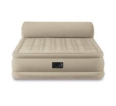 Двуспальная надувная кровать со спинкой и встроенным насосом, Intex 64460, фото 3