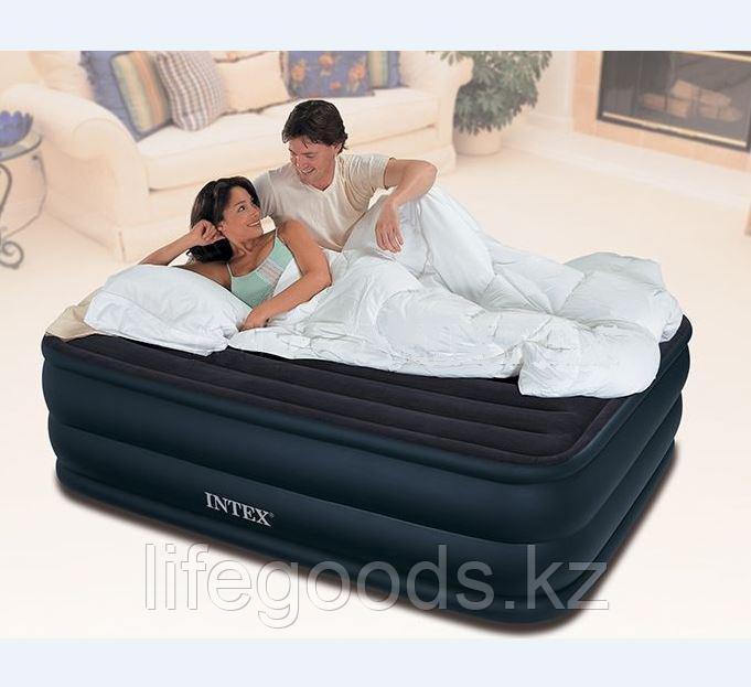 Двуспальная надувная кровать со встроенным насосом, Intex 66718