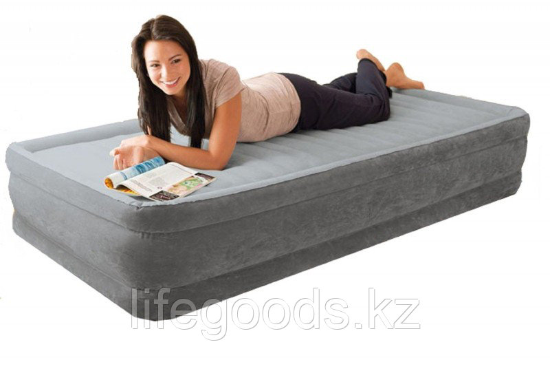 Односпальная надувная кровать со встроенным насосом, Intex 67766