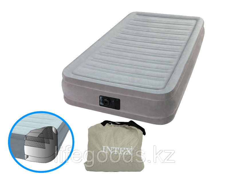 Односпальная надувная кровать со встроенным насосом, Intex 67766 - фото 3 - id-p49056897
