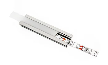 Алюминиевый профиль для подсветки с рассеивателем (встраиваемый прямой HC-006В 23,8х12) 2М