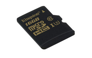 Карта памяти MicroSD 16GB Class 10 U3 Kingston SDCG/16GBSP