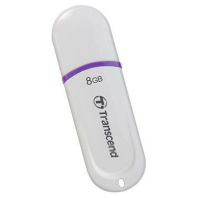 USB Флеш 8GB 2.0 Transcend TS8GJF330 белый