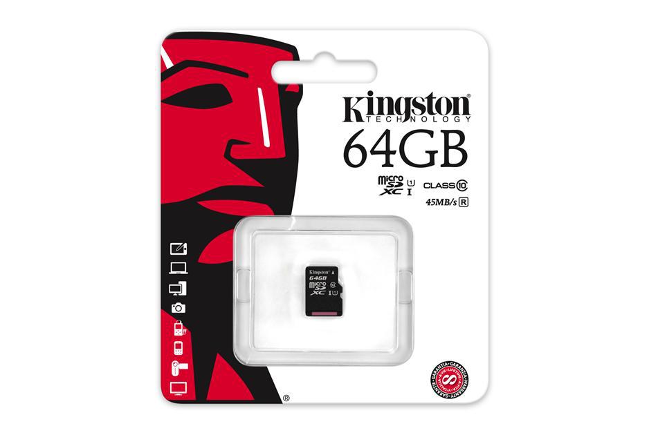 Карта памяти MicroSD 64GB Class 10 U1 Kingston SDC10G2/64GBSP - фото 1 - id-p49101415