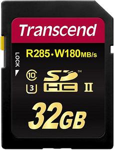 Карта памяти SD 32GB Class 10 U3 Transcend TS32GSD2U3