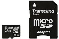 Карта памяти MicroSD 32GB Class 10 U1 Transcend TS32GUSDU1 - фото 1 - id-p49101636