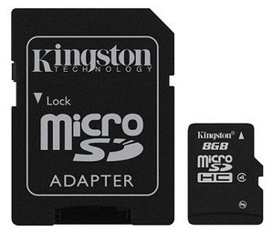 Карта памяти MicroSD 8GB Class 4 Kingston SDC4/8GB