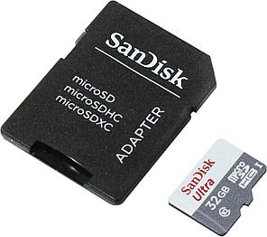Карта памяти MicroSD 32GB Class 10 U1 SanDisk SDSQUNB-032G-GN3MA