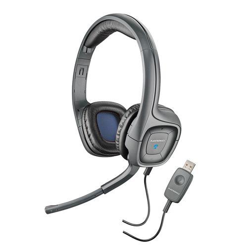 Наушники-гарнитура проводная Plantronics AUDIO 655 DPS черный USB