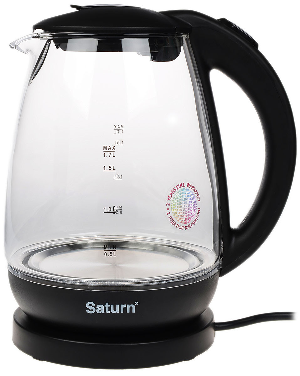 Электрический чайник Saturn ST-EK8420 стекло (черный)