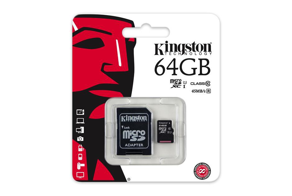 Карта памяти MicroSD 64GB Class 10 U1 Kingston SDC10G2/64GB