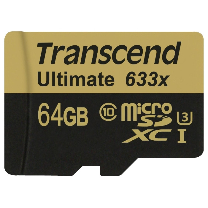 Карта памяти MicroSD 64GB Class 10 U3 Transcend TS64GUSDU3