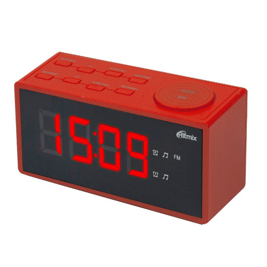 Радиочасы Ritmix RRC-1212 red