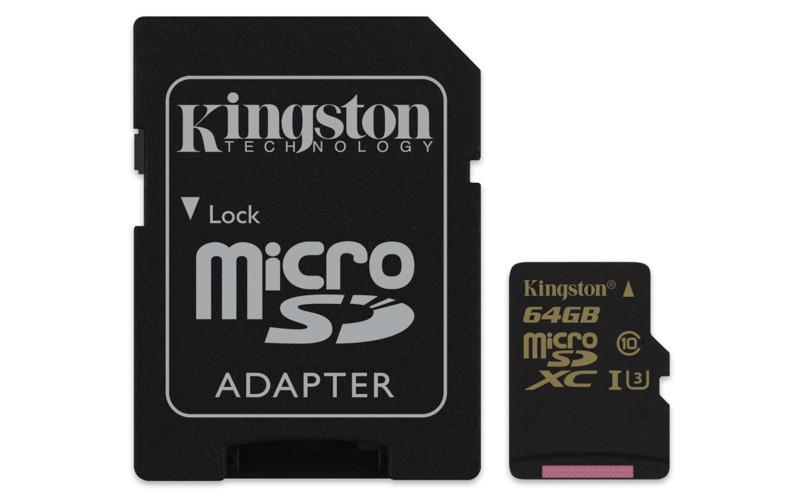 Карта памяти MicroSD 64GB Class 10 U3 V30 A2 Kingston SDCG3/64GBSP