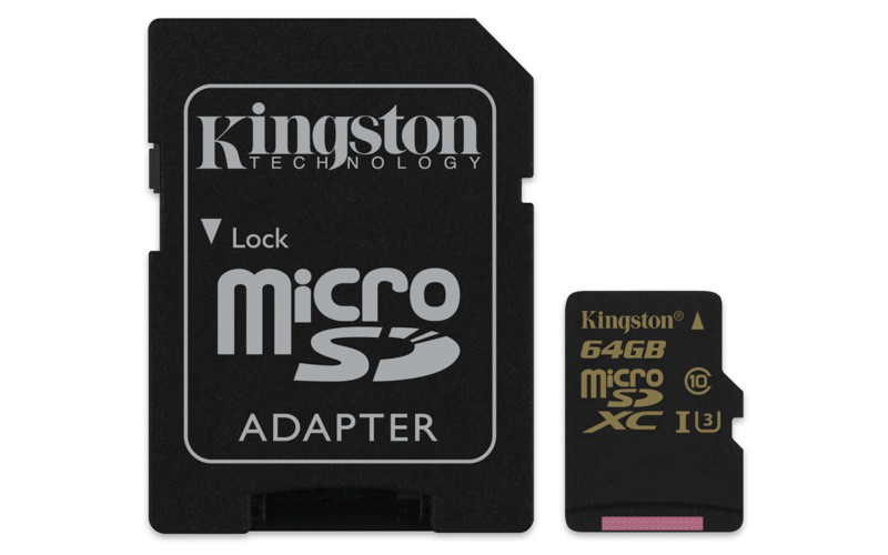 Карта памяти MicroSD 64GB Class 10 U3 V30 A2 Kingston SDCG3/64GBSP - фото 1 - id-p49102359