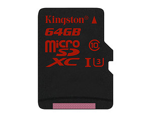 Карта памяти MicroSD 64GB Class 10 U3 Kingston SDCA3/64GBSP